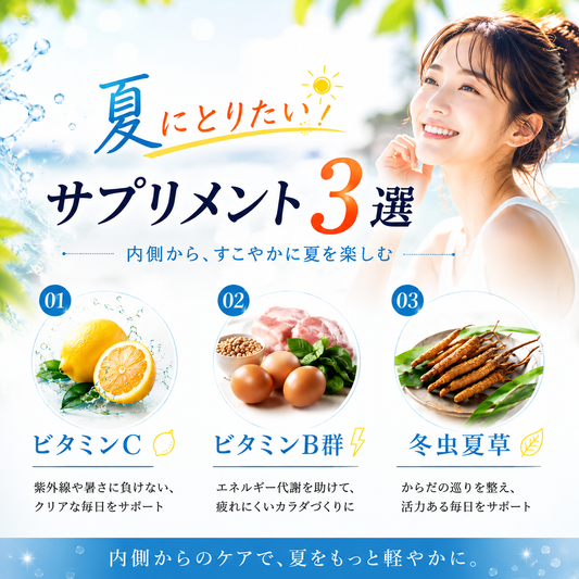 夏にとりたいサプリメント3選